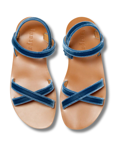 Sandali Tramonti in Velluto Jeans – Lanapo