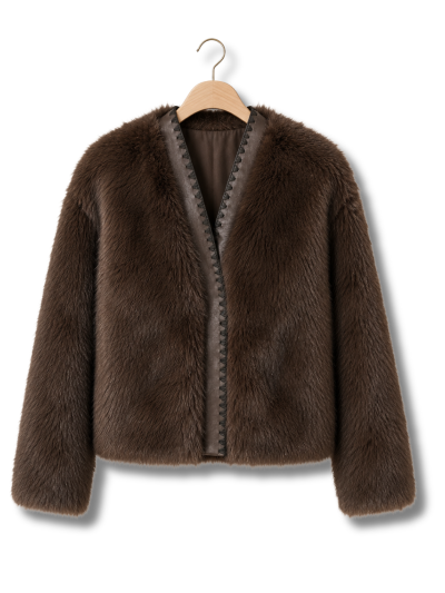Leon & Harper - Cappotto Vinih in Ecopelliccia - Marrone