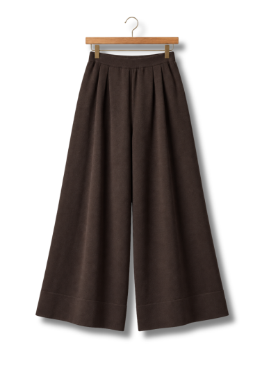 Sartoria Vico - Pantaloni Palazzo in Lana Merino - Ebano